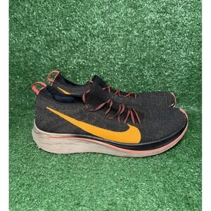 Nike Womens Size 10 Zoom Fly Flyknit Shoes Black Orange Flash Crimson AR4562-068